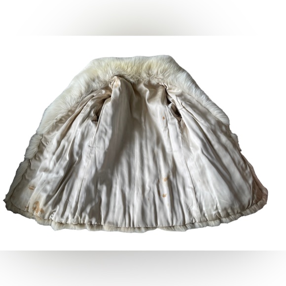 Unbranded Off White Arctic Blue Fox Fur Coat Jacket S / M - Picture 9 of 9